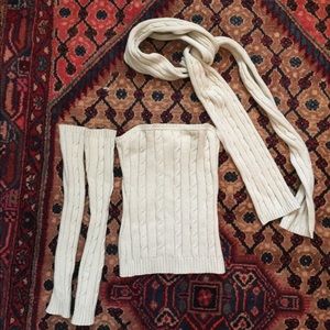 3 piece set! Tube top with scarf and arm warmers